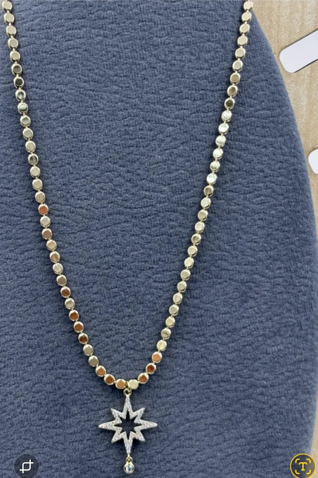 XUPING Kolye - Pul Zincir Üzeri Yıldız Figürlü